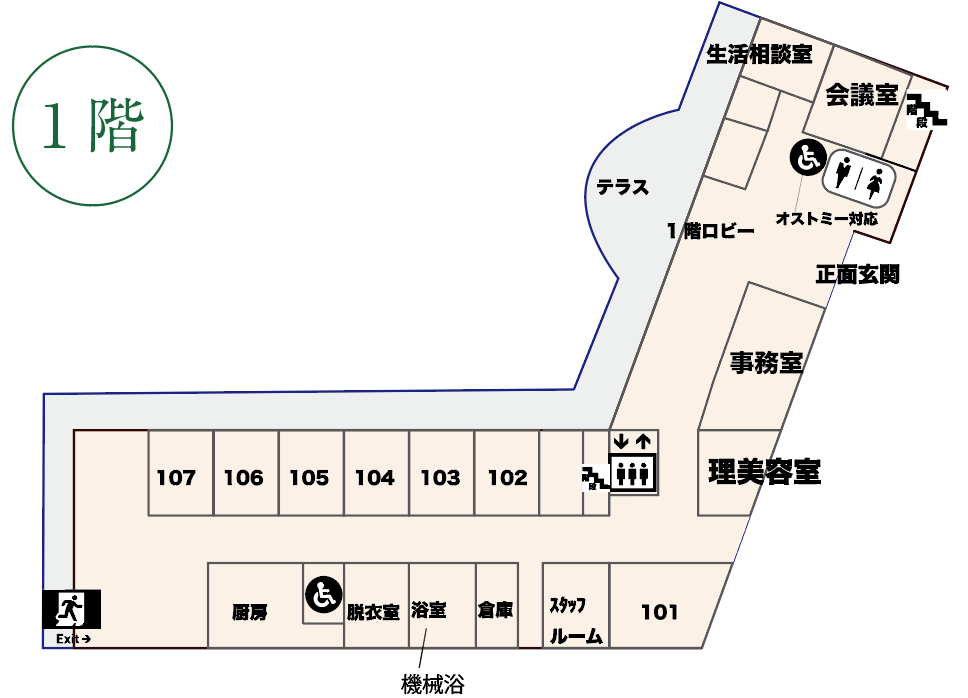 フロアマップ 1F